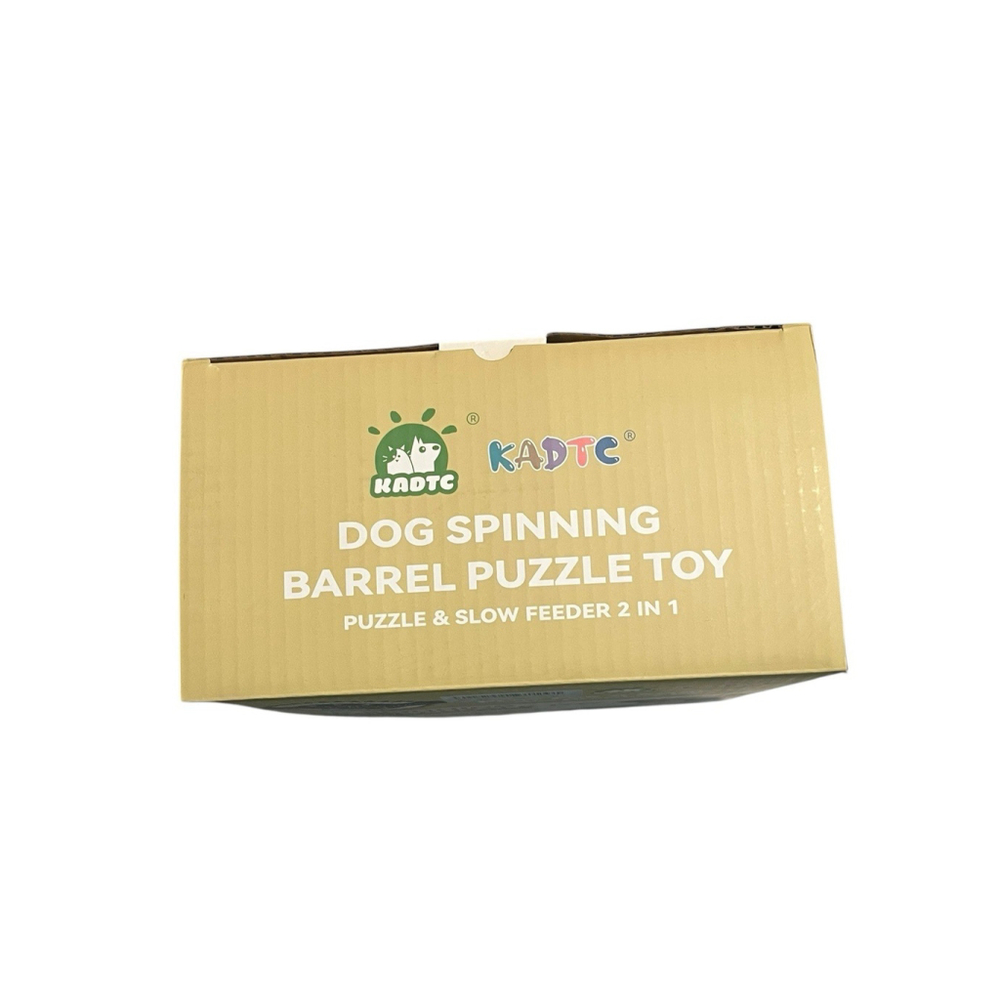 KADTC Dog Spinning Barrel Puzzle Slow Feeder Toy NEW - Picture 6 of 15